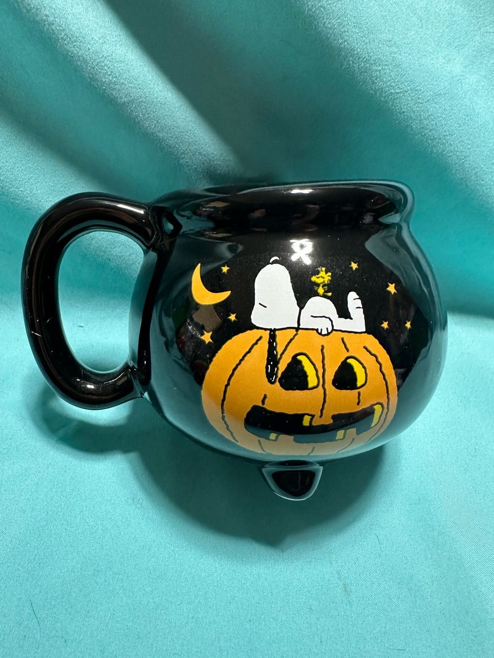 Peanuts Halloween Ceramic Cauldron 3D Black Mug